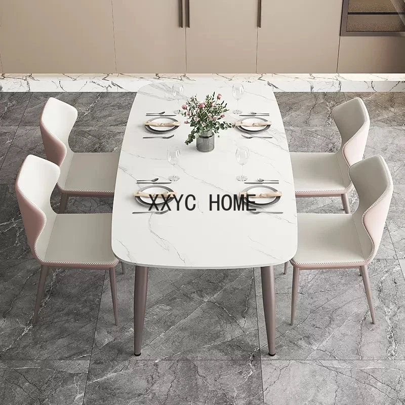 

Современный обеденный стол для гостиной, белый кухонный центральный стол, роскошный обеденный стол, кухонный стол для балкона, стол для еды, домашняя мебель