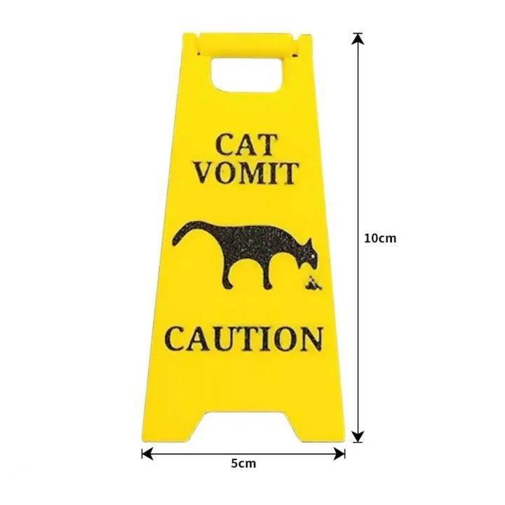 Забавный знак кошачьей рвоты, собака, блювота, дворовые знаки, ярко-желтый предупреждающий логотип для кошек и собак, рвоты, украшение для владельцев домашних животных, 2025 г., новый стиль