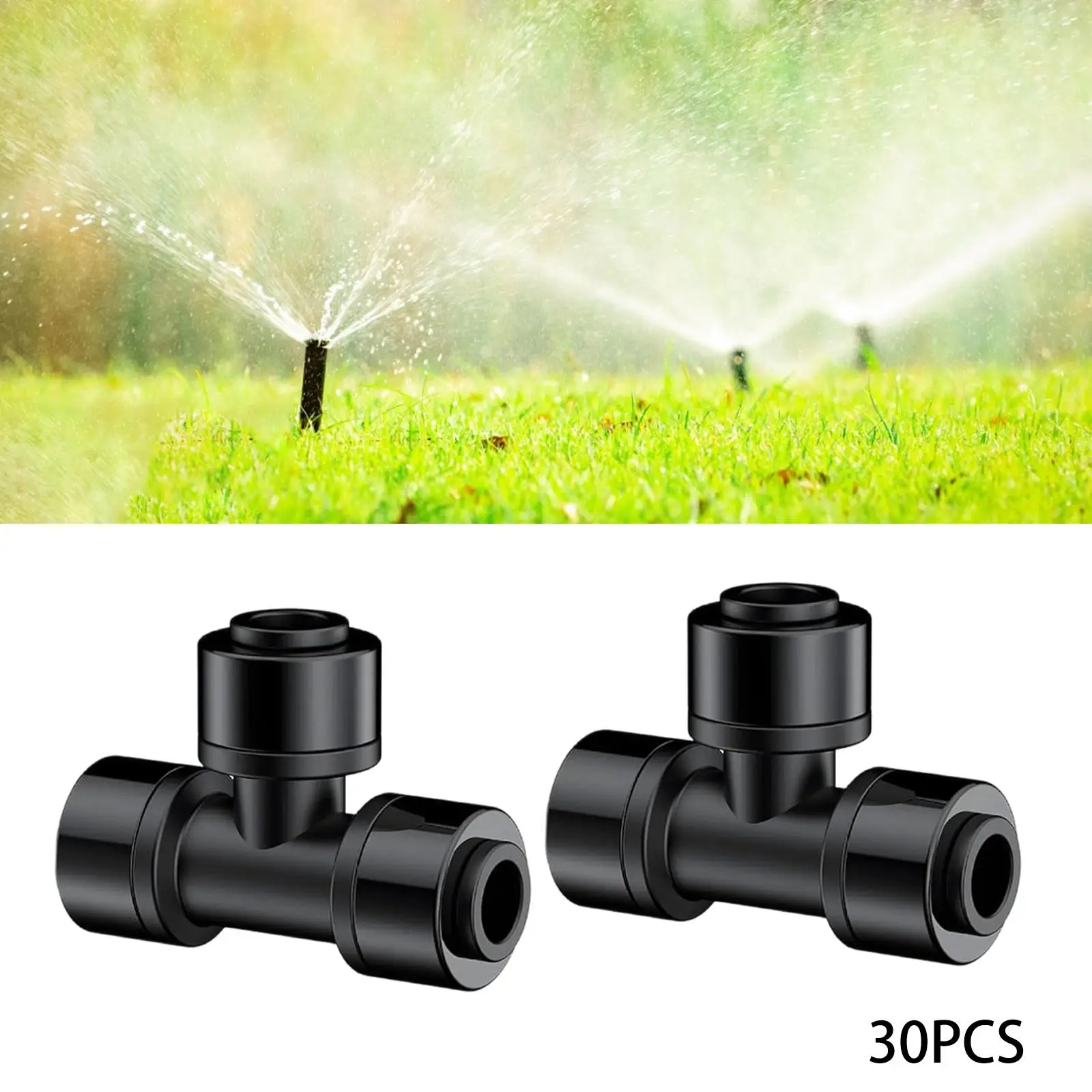 Drip Irrigation Fittings Secure Tee Connector Tubing Hose Fittings for Agriculture Watering System Accessories
