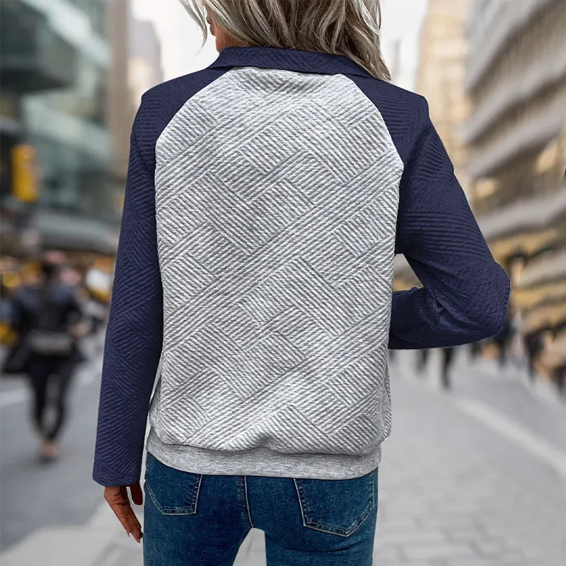 سويت شيرت بأزرار نسائية برقبة على شكل حرف V ، هوديز مرقعة ، بلوزات بلوفر نسائية هاراجوكو ، ملابس الشارع غير رسمية ، الربيع ، موضة الخريف ،