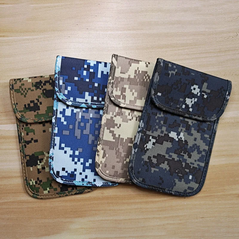 Faraday Bag Camouflage Tablet Cell Phone Signal Blocking RFID Signal Blocking Shielding Pouch Case GPS Location EMF Protection