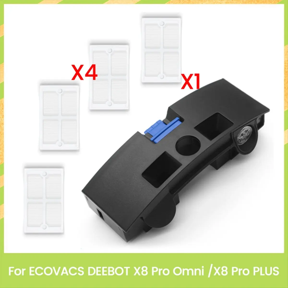 

Dirty Water Tank with Filter for X8 Pro Omni /X8 Robot Vacuum Replacement Part 5Pcs-BCBW