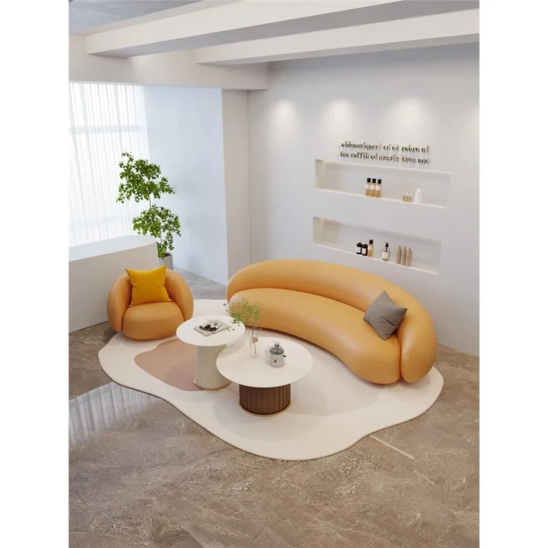 Nordic wabi-sabi style Internet celebrity designer creative personality sofa combination light luxury modern simple living room