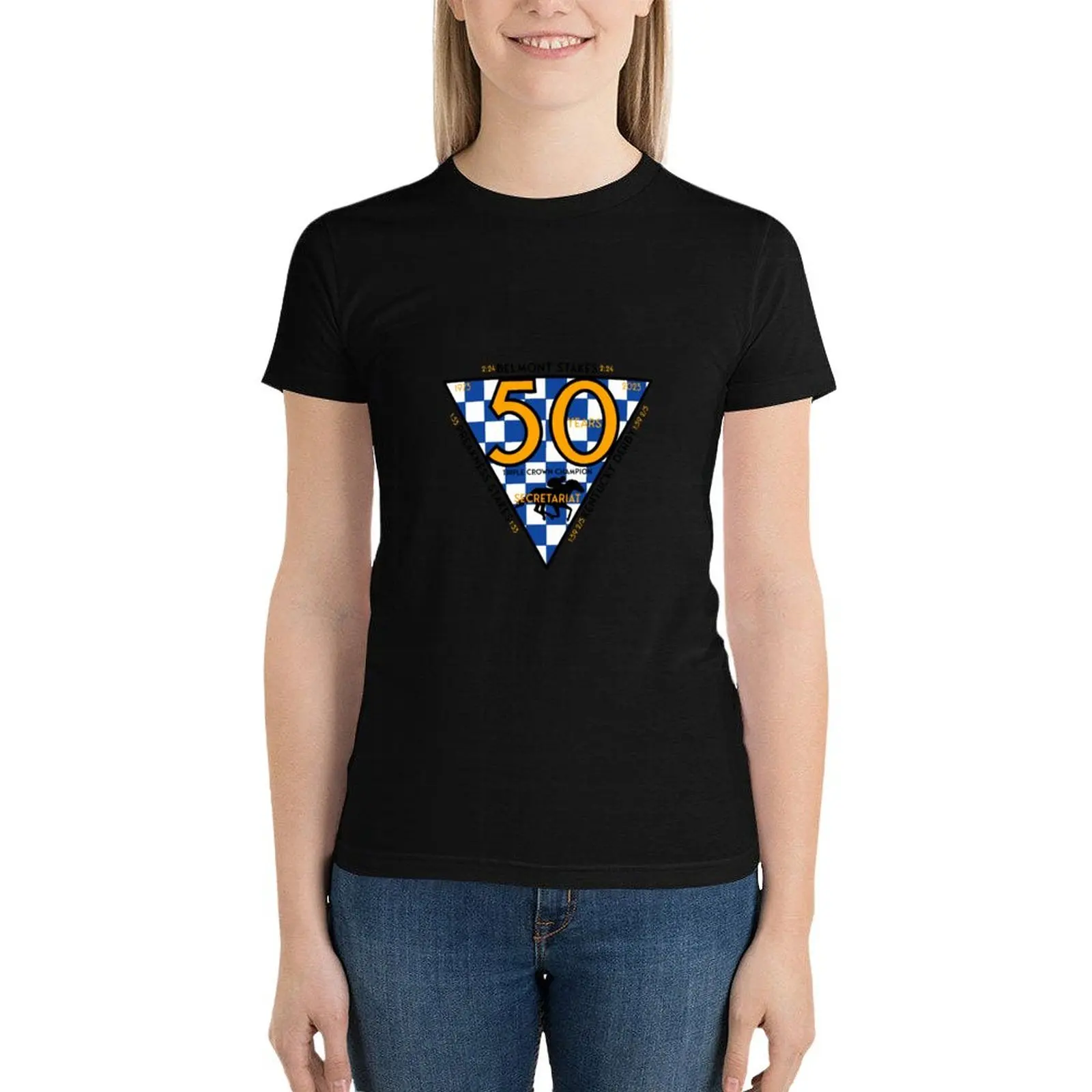 Secretariat Triple Crown Anniversary T-Shirt Aesthetic clothing tees female Women's clothing
