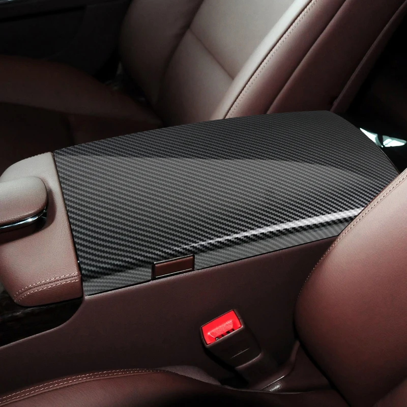 

Car Center Console Armrest Box Telephone Dial Key Pad Cover Trim For Mercedes Benz S Class W221 2008-2012 ABS Carbon Fiber Style