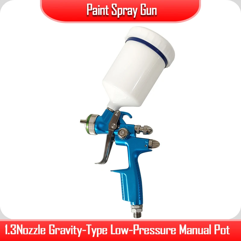 

1.3Nozzle Gravity-Type Low-Pressure Manual Pot Paint Spray Gun Automotive Sheet Metal Paint High Atomization Furniture Topcoat