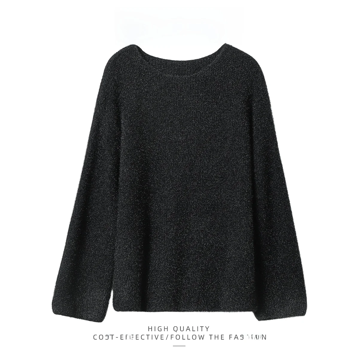 

Свитер PAIXIANG: Новинка осенне-зимнего сезона, комфортный свободный топ для женщин, вязаный, с круглым вырезом, в стиле кэжуал