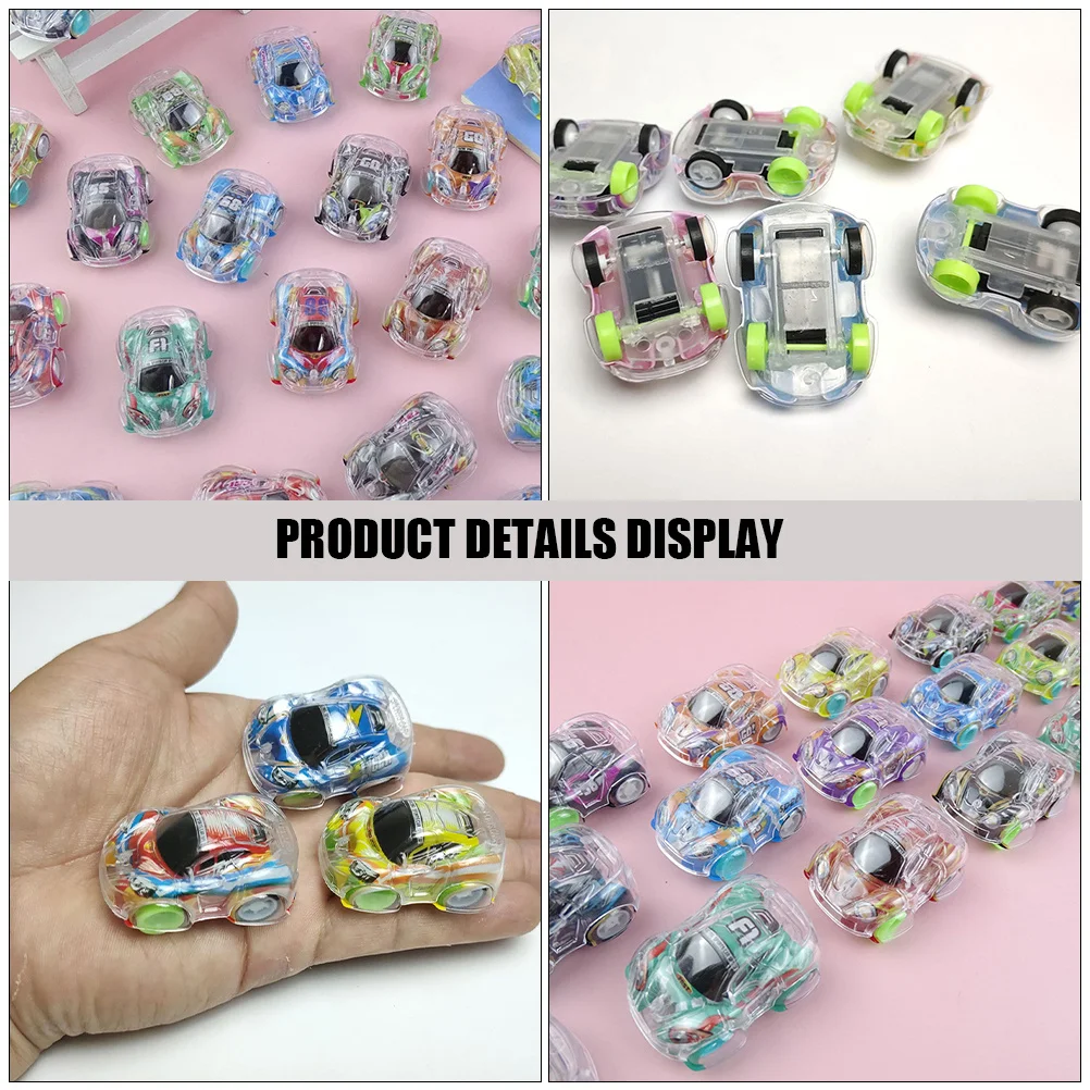 

25pcs Mini Inertial Small Vehicles Back Kids Car Children Cartoon Push Car Plaything Friction Powered Vehicles Mixed Style