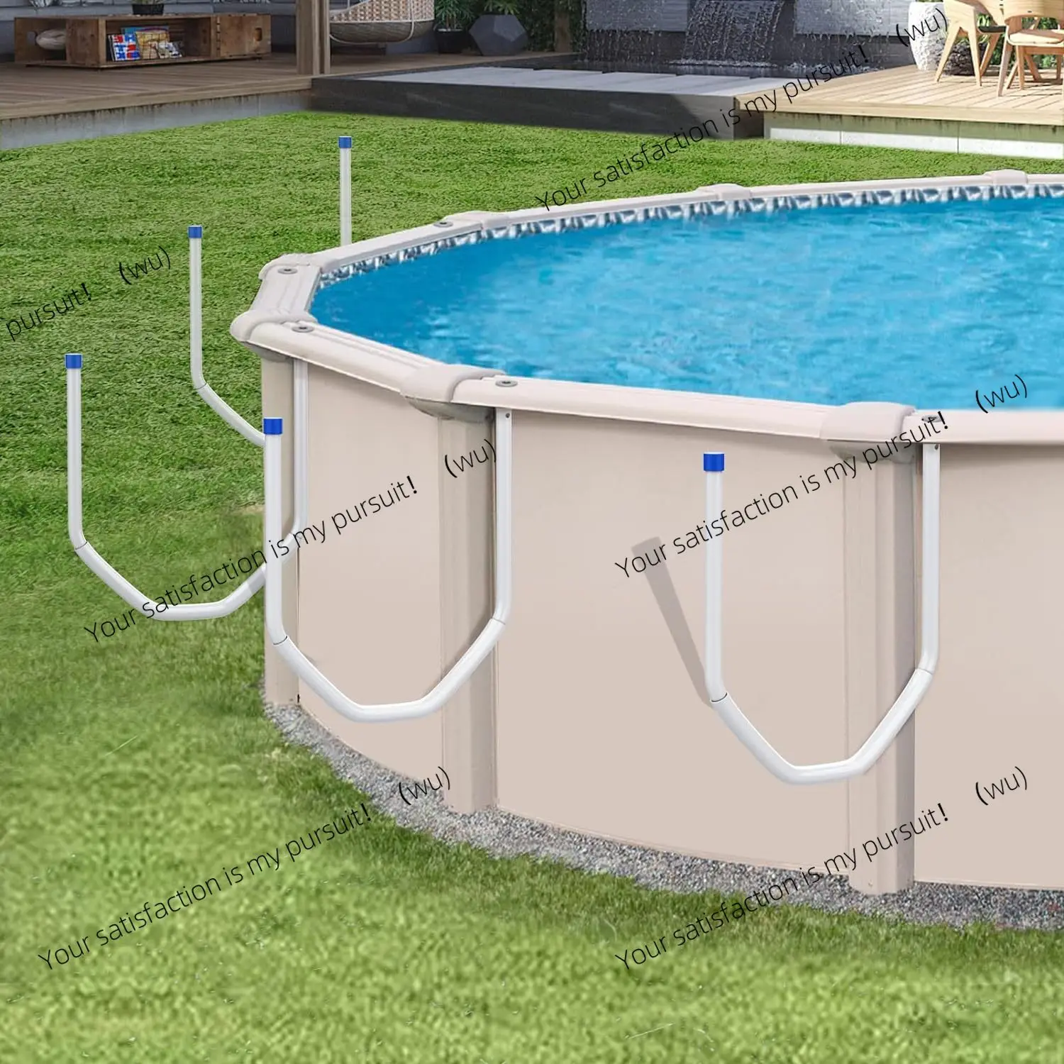 

Large frame above-ground swimming pool solar cover bracket, swimming pool cover square U-shaped bracket