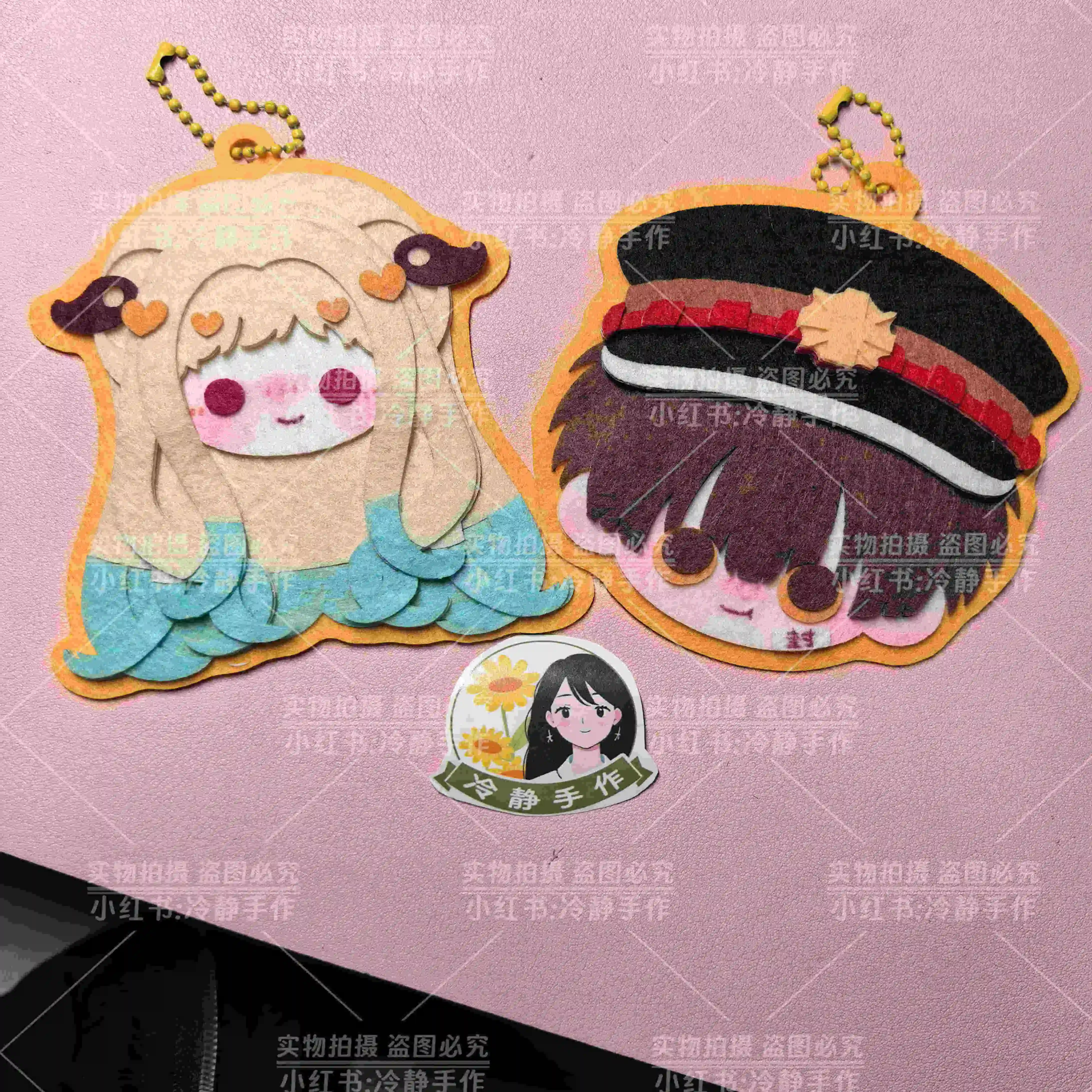 

Anime Toilet-bound Hanako-kun Yugi Amane Yashiro Nene Cosplay Handmade Fridge Magnet Cartoon Non-woven Fabric Pendant Charm Gift