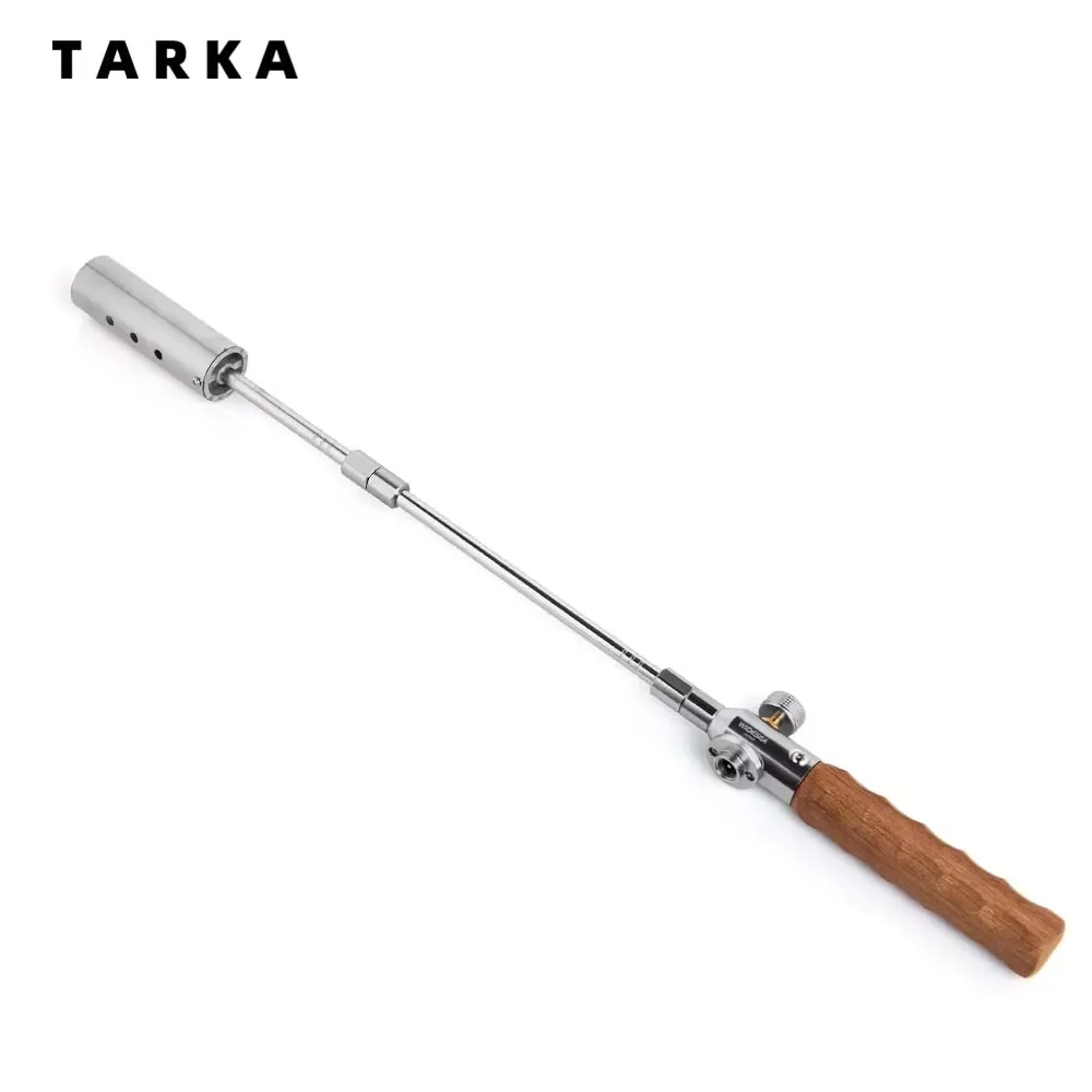 TARKA Camping Spray Gun Long Flame Igniter Hiking Portable Wooden Handle Burner Picnic Bbq Gas Tank Spray Gun Removable Spray Gu