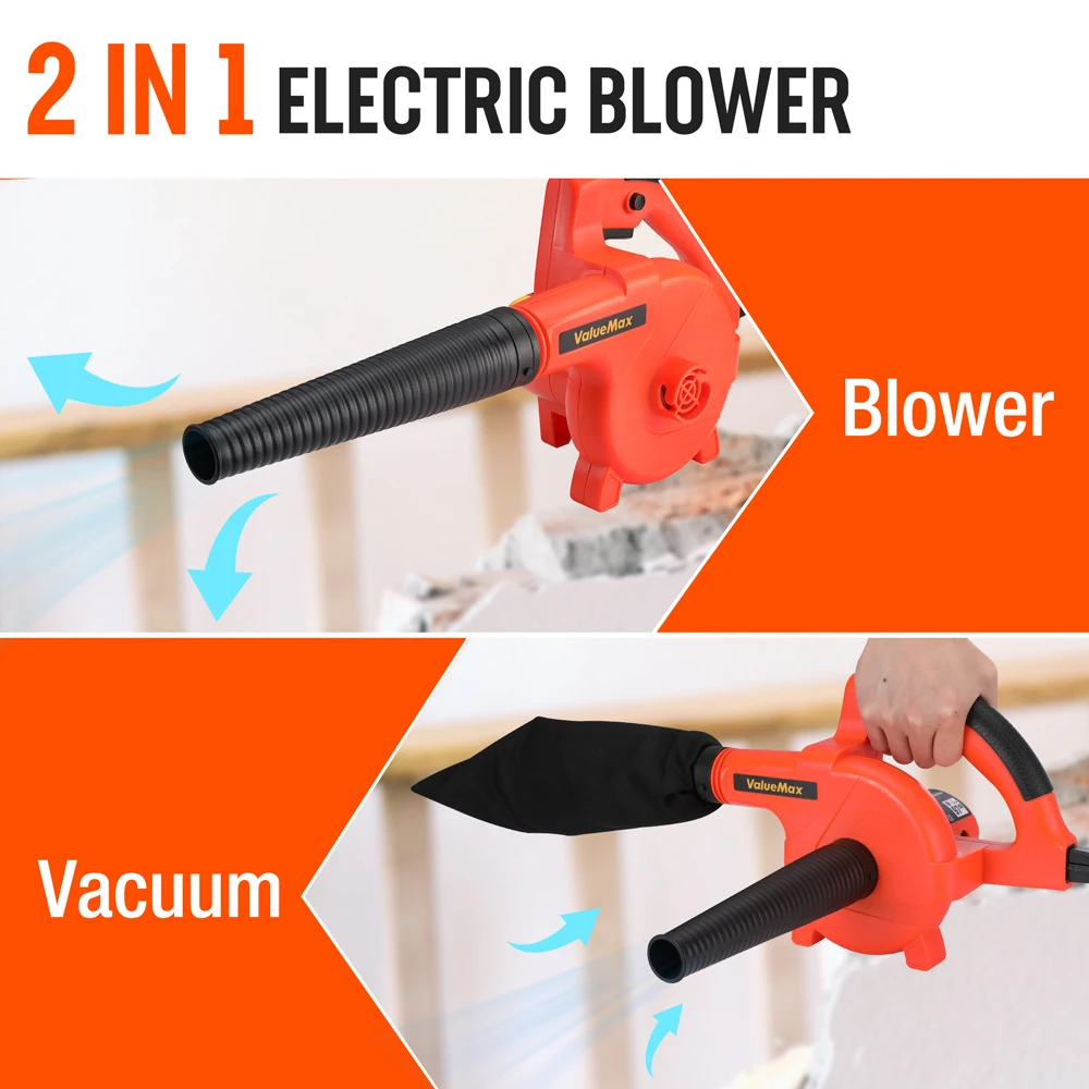 Valuemax 2 In 1 Blowing&Suction Leaf Dust Collector Turbo Blower Garden Vacuum Clean Air Blower Garden Tools