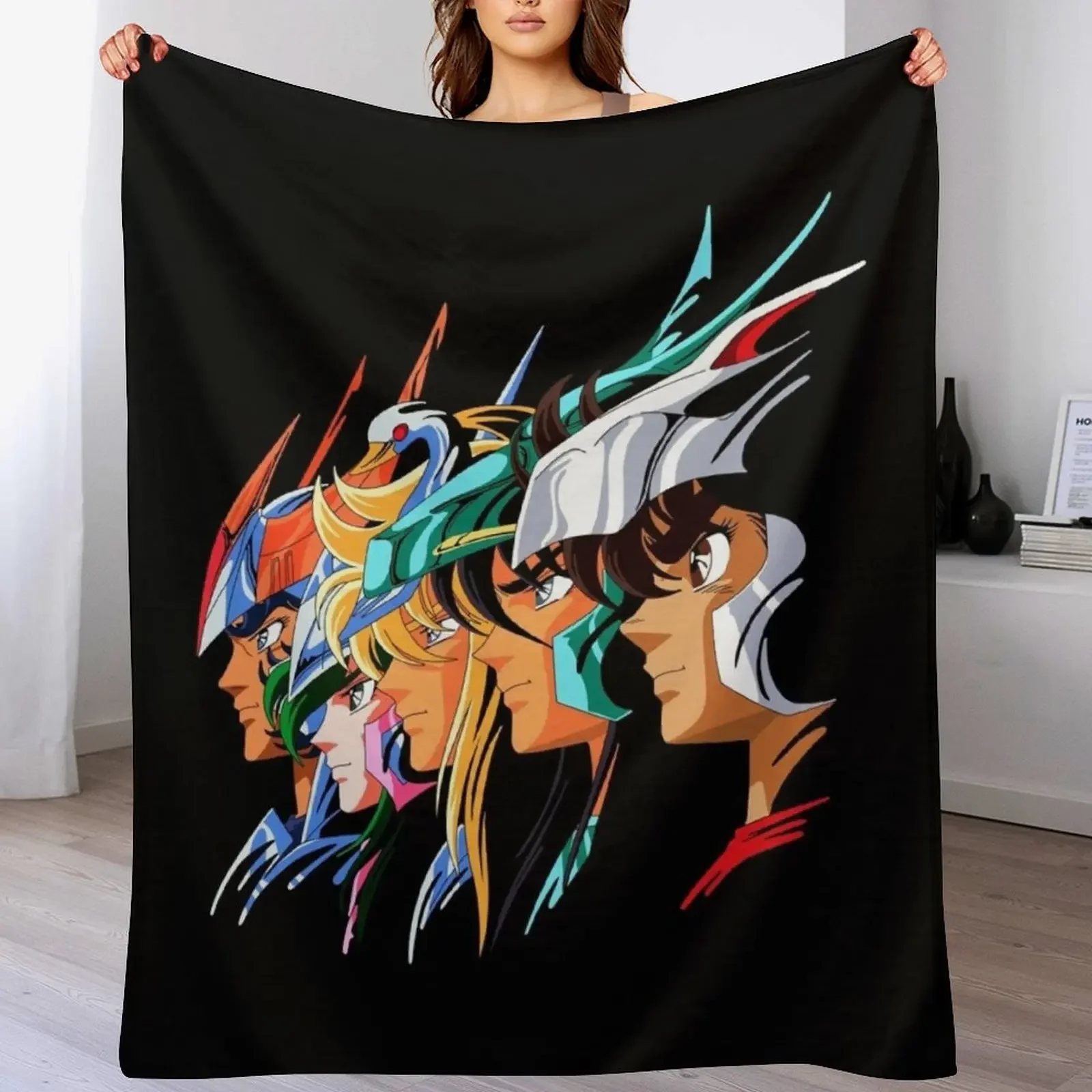 

Рыцари Зодиака - Бронзовые святые # Плед 3-в-1: уютное и теплое покрывало для декора спальни