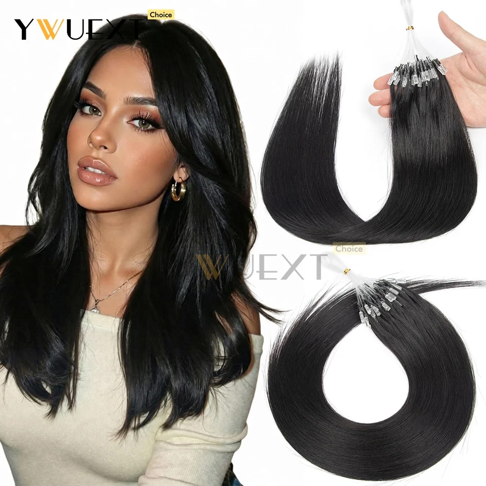 30g/pack Micro Loop Human Hair Extensions 12-20 inches Invisible Straight Microlink Hair for Women Salon Quality Easy to Wear