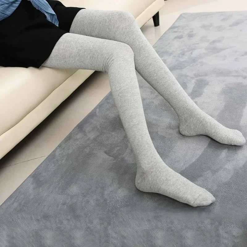 2024 Warm 80cm NEW Knee Socks Women Cotton Thigh High Over The Knee Stockings For Ladies Girls Super Long Stocking Autumn Winter