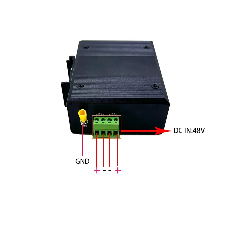 Interruptor industrial SC de 8 puertos, conmutador POE de 802 mbps, 100 AF/AT, 48V, 8 puertos, 1310A, 1550B