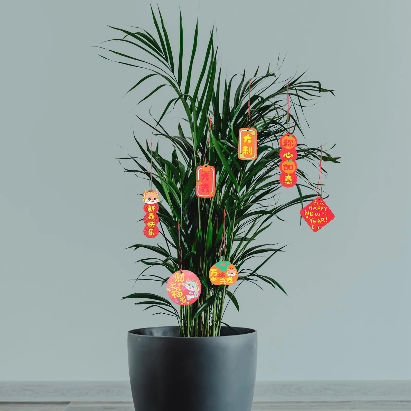 

4Sets Chinese New Year Hanging Ornaments Chinese Style Pendant Bonsai Car Door Decorations Spring Festival Pendants