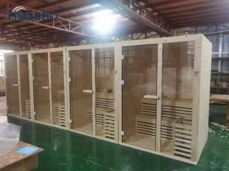 The factory supplies Diooist DD-5001SC modern dry steam sauna for 2 people, using solid fir wood with