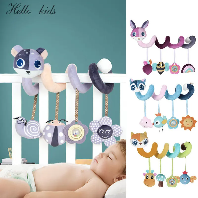 Baby Toy Stroller Comfort Stuffed Animal Rattle Crib Rattles Toys Gift Mobile Infant Stroller Toys For Baby Hanging Bed BellToy