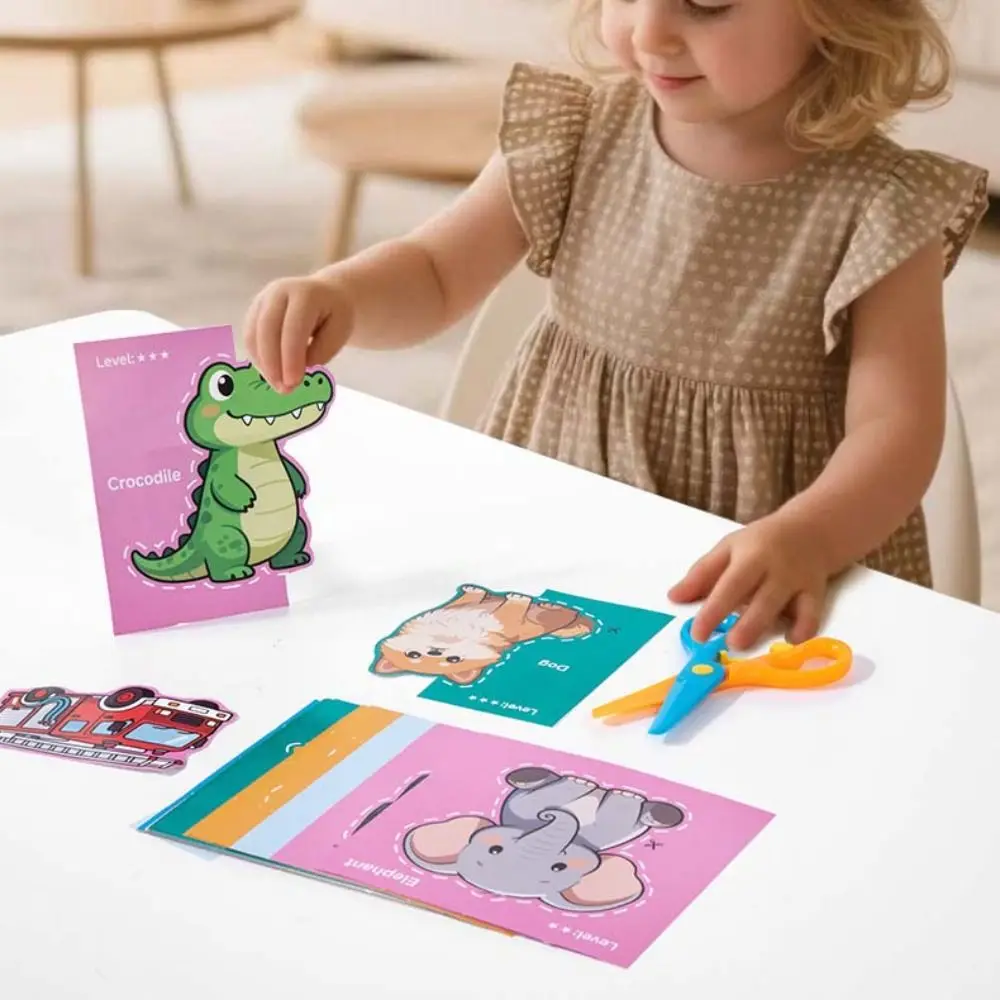 

Набор для творчества: книга-раскраска с мультяшным дизайном, 30 листов цветной бумаги для развития мелкой моторики, рукоделия и скрапбукинга, обучение навыкам рукоделия из бумаги