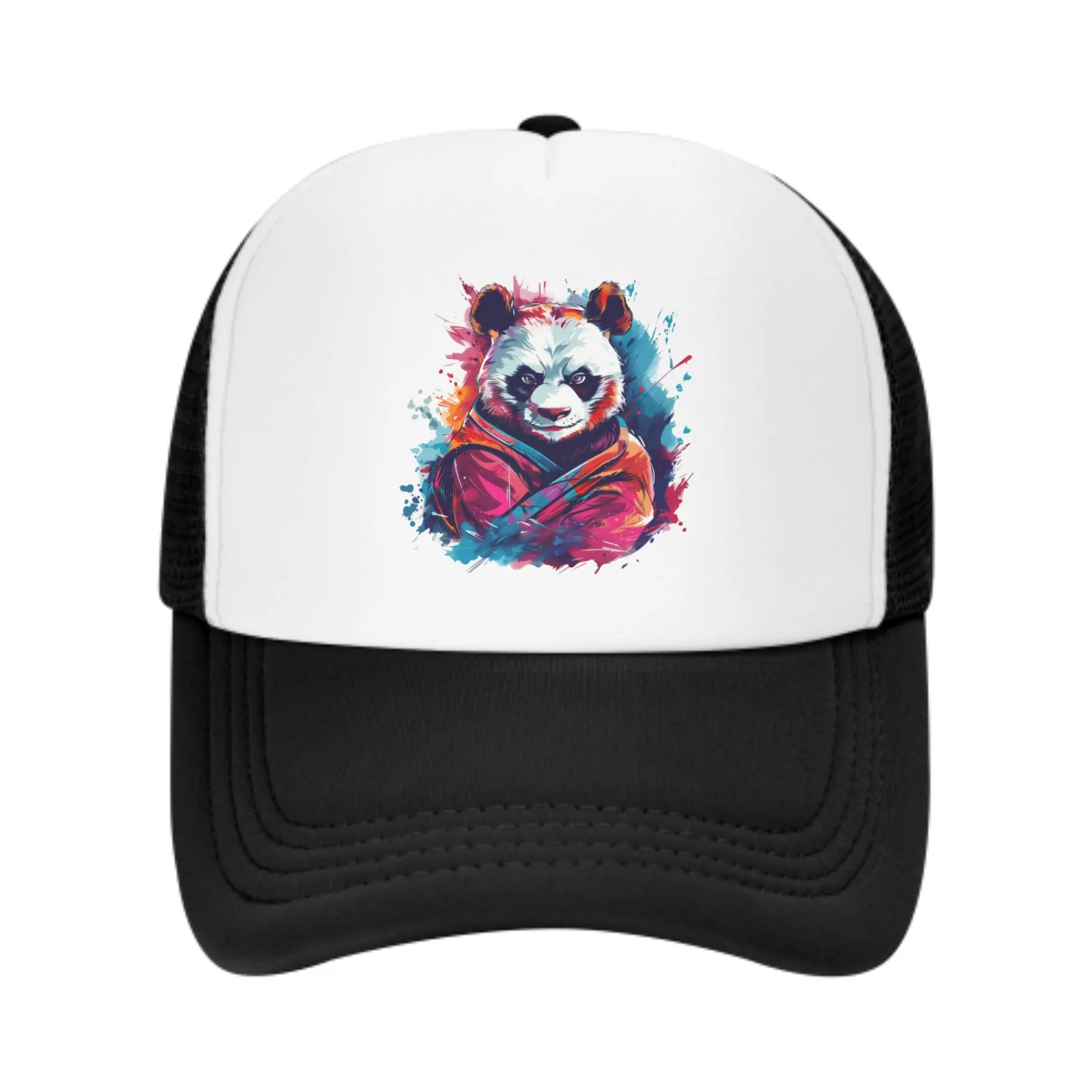 Handsome Panda Men Women Baseball Hat Adjustable Adult Mesh Hat Hip Hop Truck Hat Four Seasons Castette For Outdoor Travelling