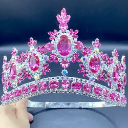 Luxury Crystal Wedding Crown Princess Diadem Tiaras Hair Jewelry Bridal Head Ornaments Prom Pageant Headdress