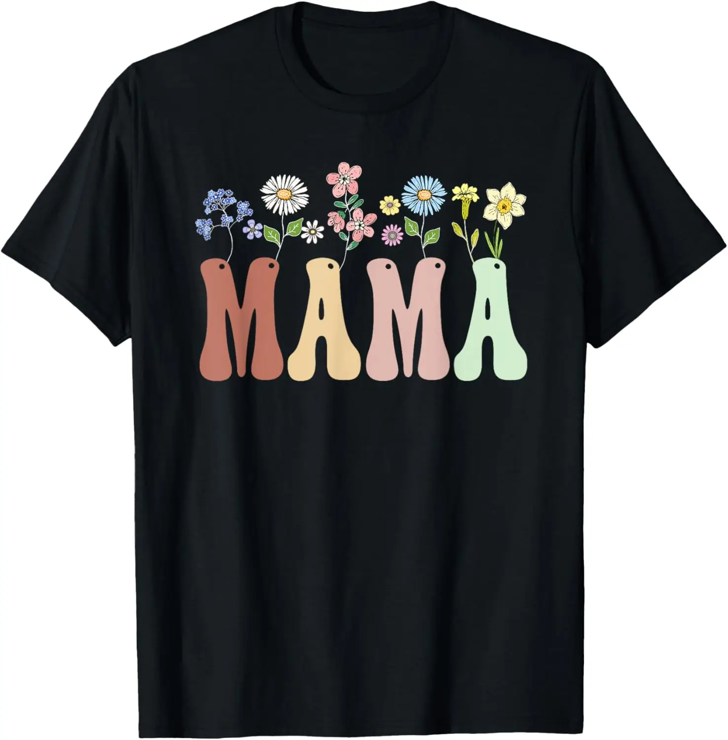 

Mama Gifts Women Wildflower Floral Design Mama T-Shirt