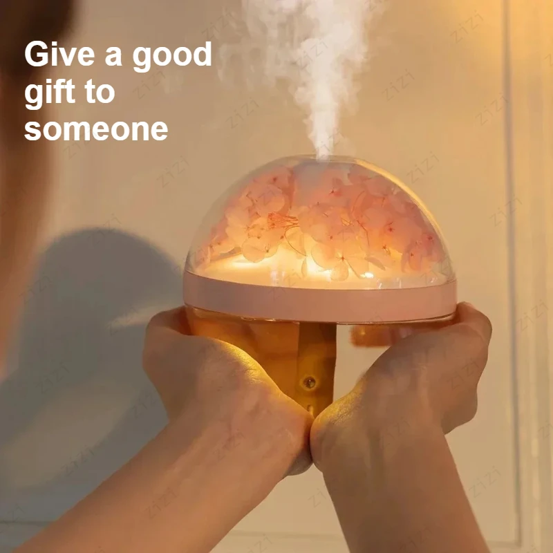 270ML Eternal Flower Humidifier Small Portable USB Desktop Bedhead Atmosphere Light Humidifier Creative Gift