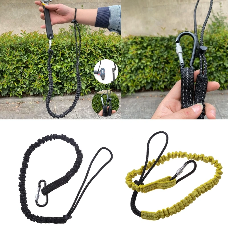 Bungee Tether Tool Tool Anti-Falling Climbing Working Aerial Work Safety Rope With Carabiner Hook Accessories