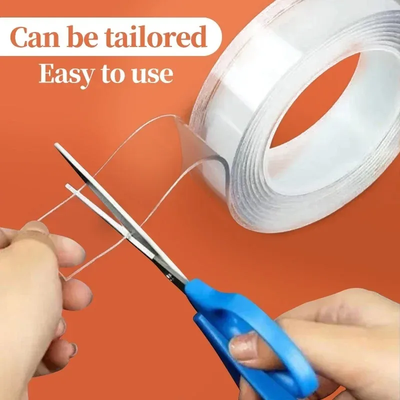

Nano Double Sided Adhesive Tape Extra Strong Glue Tapes Waterproof Traceless Strip Reusable Face Tape Gadget Home Wall Tape