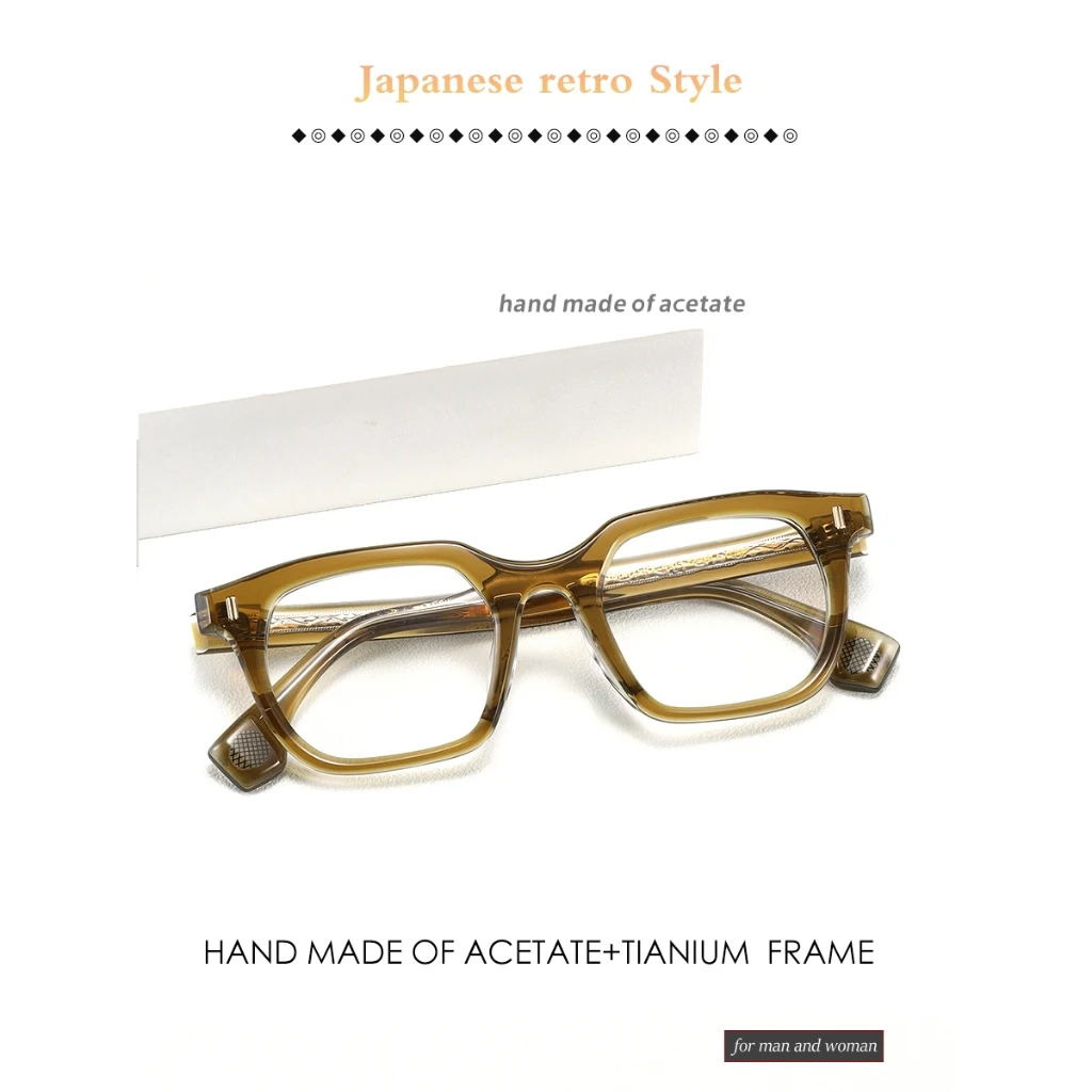 American Luxury Style JACQUES Design Handmade Acetate  Frame JMM75RX Square Fashion Optical Glasses for Men and Women