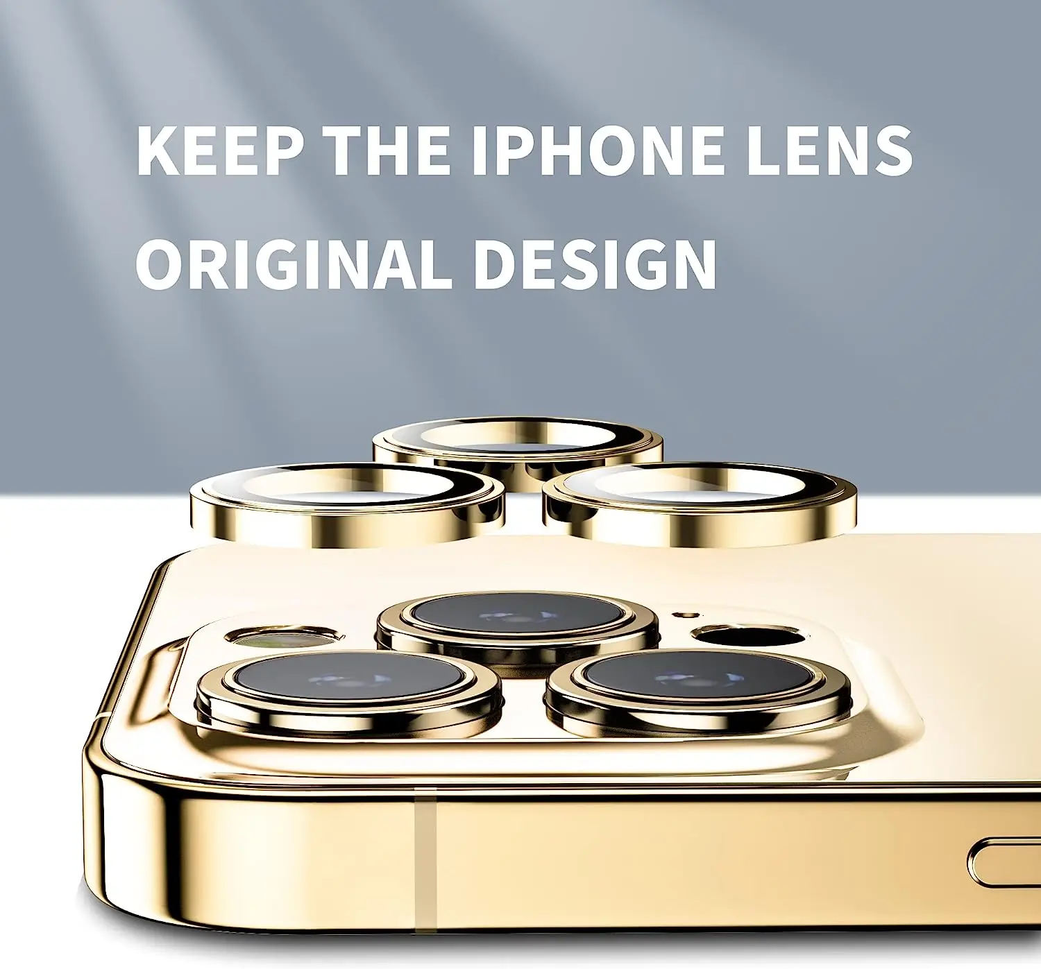 واقي عدسة الكاميرا باللون الأصفر الذهبي لهاتف iPhone 16 15 14 Plus 13 Pro Max 12 11 14 Pro iPhone 14 13 Pro طبقة حماية زجاجية