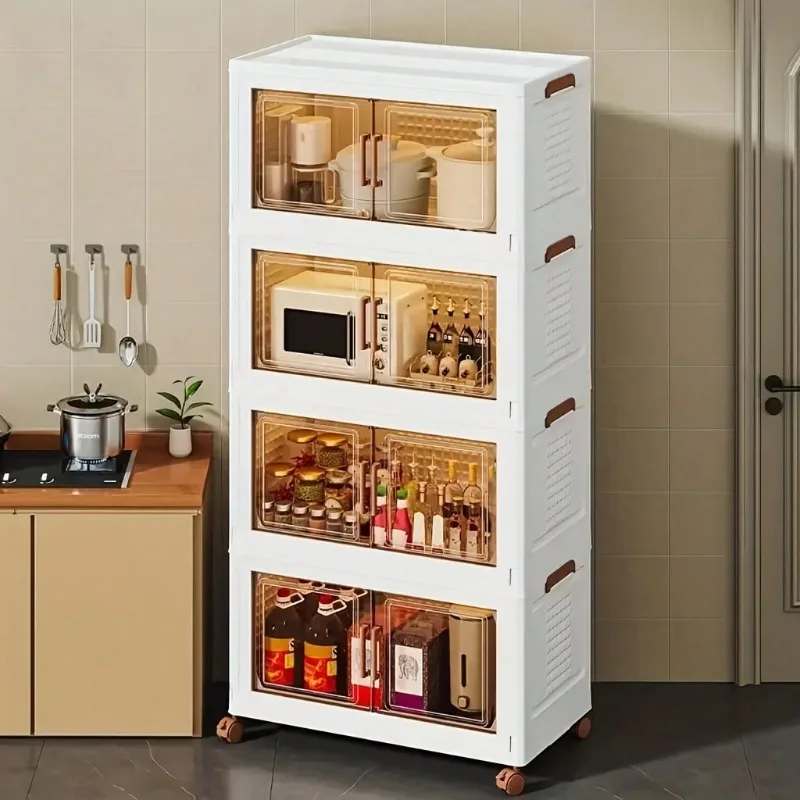 Huge/Big/Increase Capacity Modern Style 2/3/4/5 Tier White Collapsible Stackable Organizer/Closet Set. Suitable For Bedrooms, Offices And Tight Spaces. Ideal For Organizing Clothes