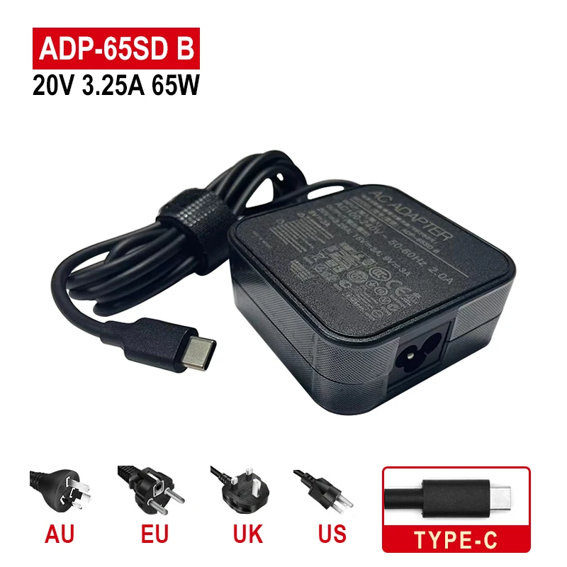 

20V 3.25A 65W ADP-65SD B USB-C Type-C AC Adapter For Asus Charger