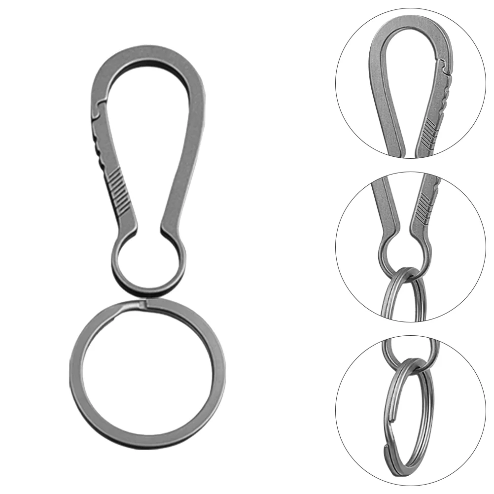 

Titanium Alloy Keyring Multi Function Tool Keychains Key Chain Ring Holder keychain clip keychains for men