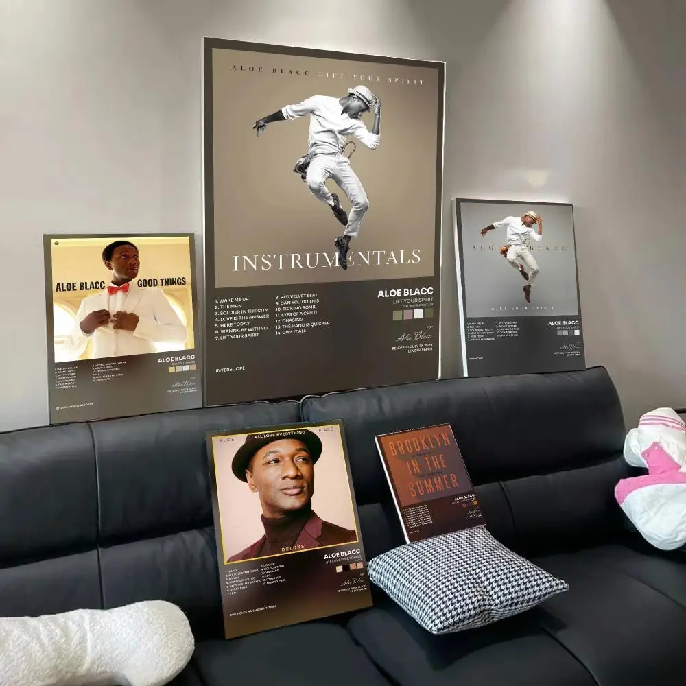 Singer A-Aloe Blacc Poster Home Wall Decor Artwork Prints for Living Room Bedroom Apartment Decoration