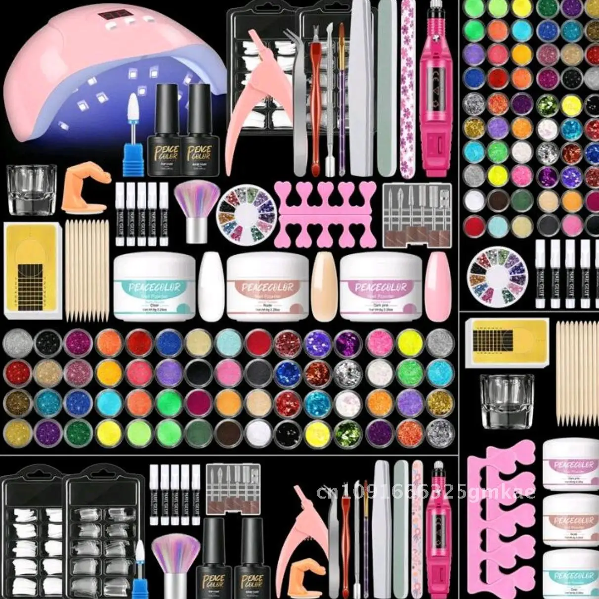 

Professional Acrylic Nail Kit for Beginners with Drill UV Light Full Nail Set Starter Kit Includes Everything Needed