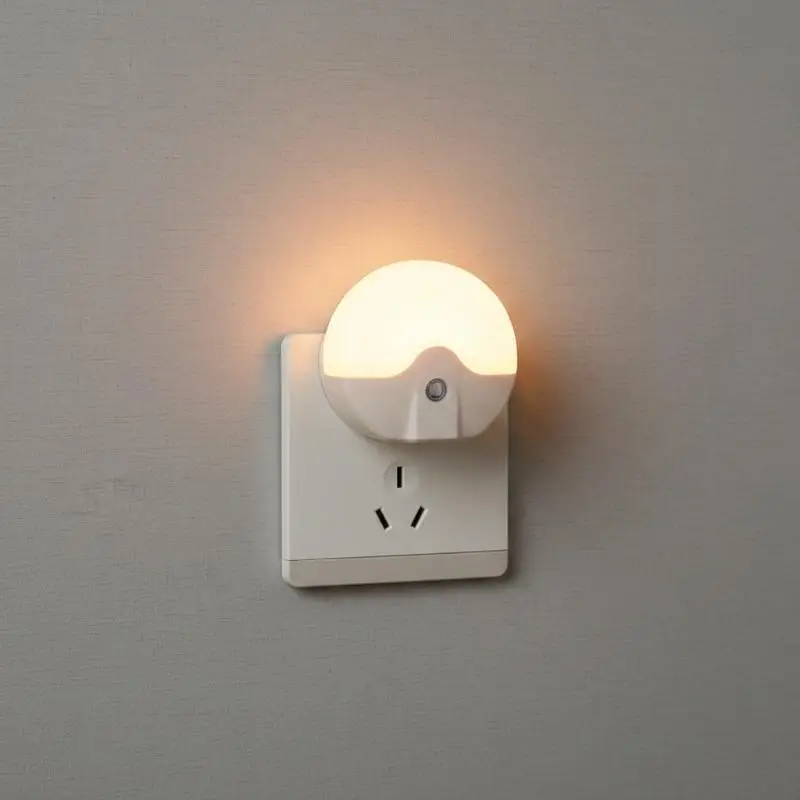 Plug In LED Night Light Auto Sensor 360° Rotatable Non-Flicker Eye Protection Lamp for Hallway Nursery Decor