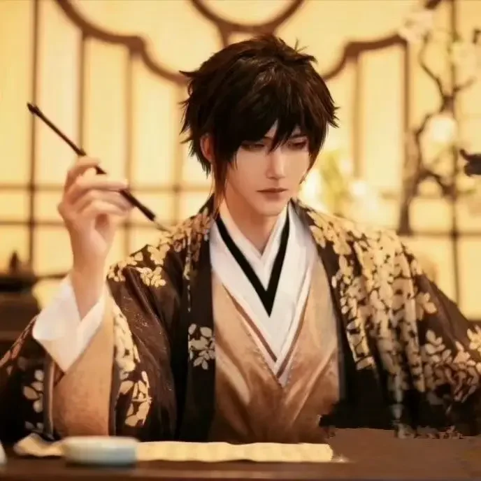 Genshin impatto Zhongli Cosplay abbigliamento da uomo Cinese intrattenimento musiche e canzoni cosplay Lanterne brillanti in ombra fantastico ragazzo studente adulto intrattenimento musiche e canzoni