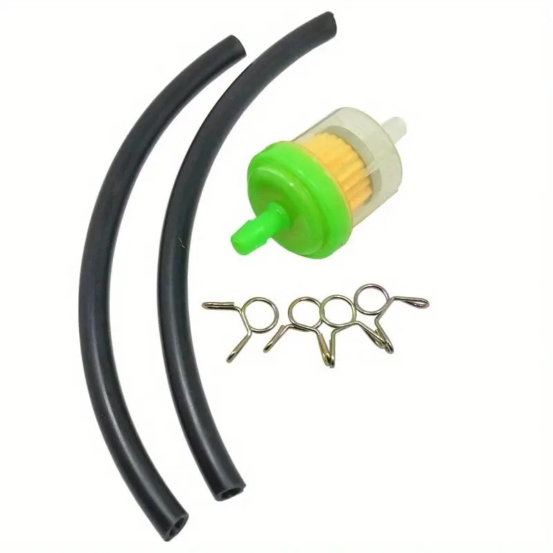 6MM Motorcycle Dirt Bike ATV Scooter Fuel Tank Petcock Valve Switch Inner Filter Gasoline Petrol Line Hose Tube Clips 50-200CC