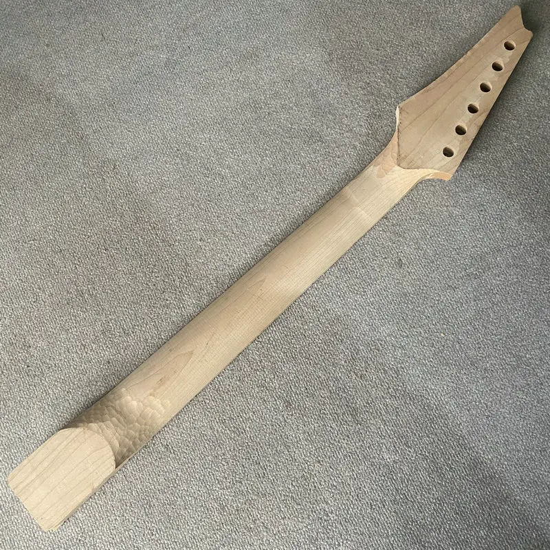 JN286 Unfinish Geen Logo Ibanez 6 Snarige ST Elektrische Gitaar Hals 22 Frets 564 MM Korte Schalen Rechterhand Geen frets & Verf DIY Onderdelen