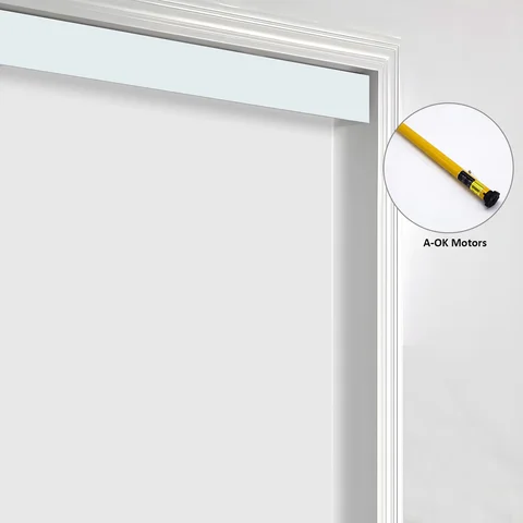 French Design Automatic Electrical Roller Blinds Rechargeable Motor Oriel Windows Bedroom Living Room Office Kitchen Slat Type