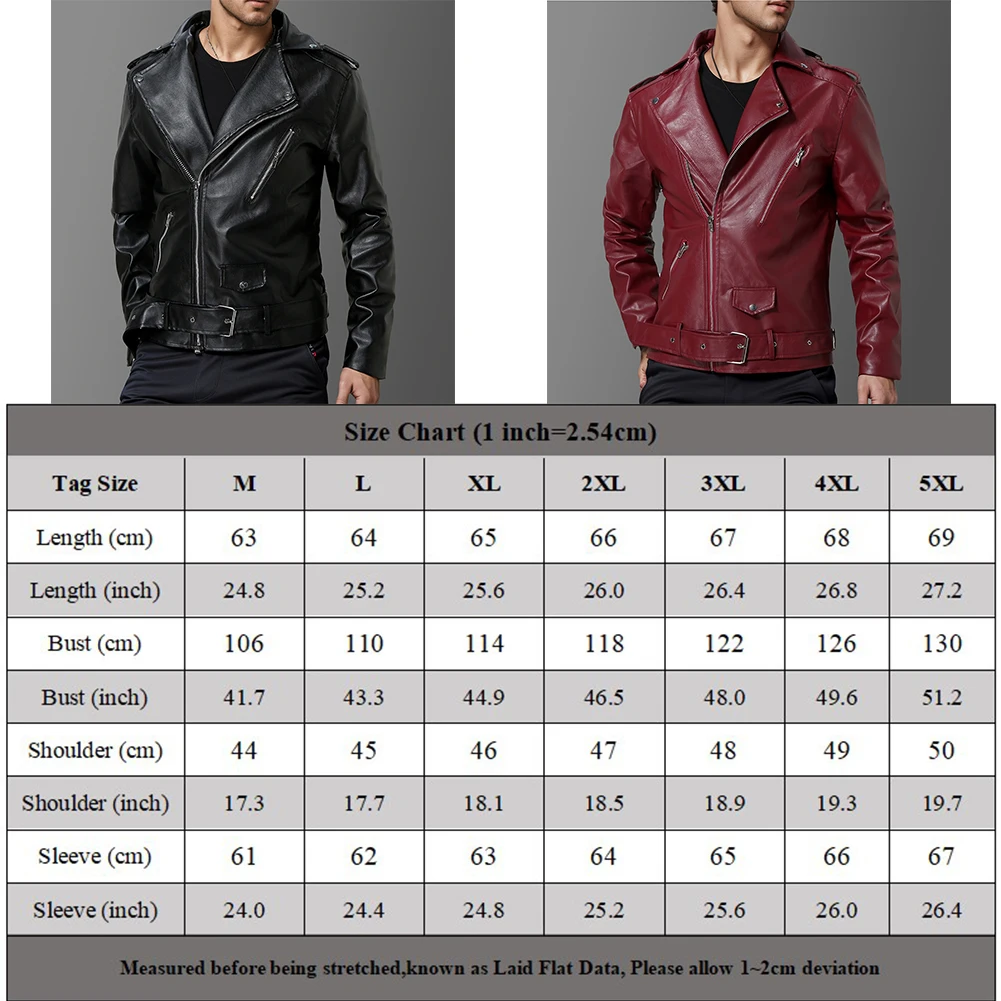 سترة رجالي من جلد البولي يوريثان للخريف والشتاء مع ياقة طية صدر السترة تتميز بأكمام طويلة للعمل غير الرسمي والدراجات النارية #5
