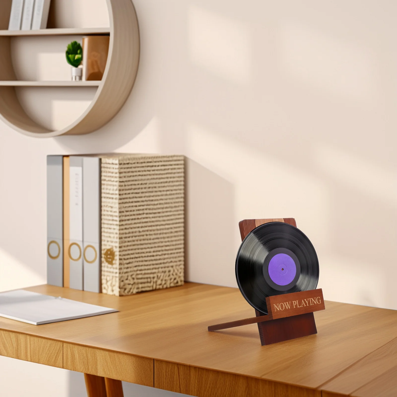 

1pcs Black Vinyl Display Stand Desktop Storage Rack For Music Lovers Modern Record Holder Shelf Organizer Vinyl Record Shelf Cd