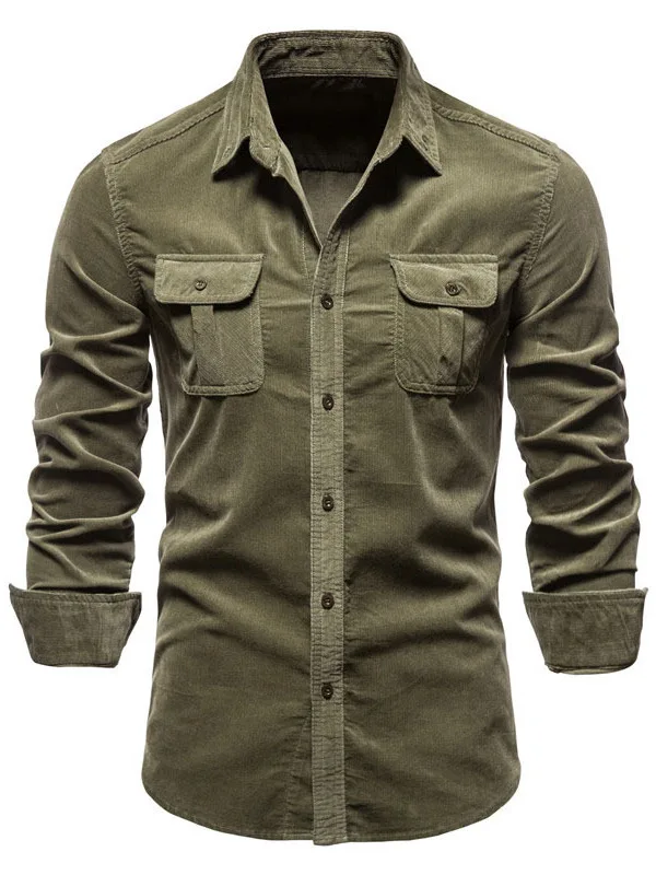 

Slim Fit Long Sve Casual irt for Men Cotton Thiened Autumn Wear Youth Simple Sle Collared Open Cardigan M Faion