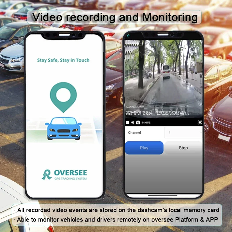 Dual Lens Dash Cam Echtzeit-GPS-Standort Lebhafter Videorecorder 4G