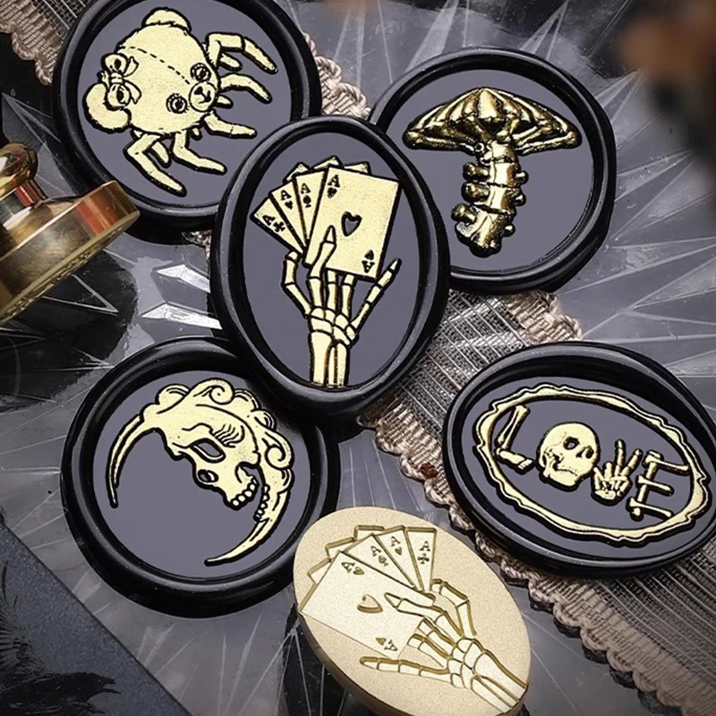 1pc Wax Seal Stamp Head Skull - Wax Seal Stamp Set 评论和价格
