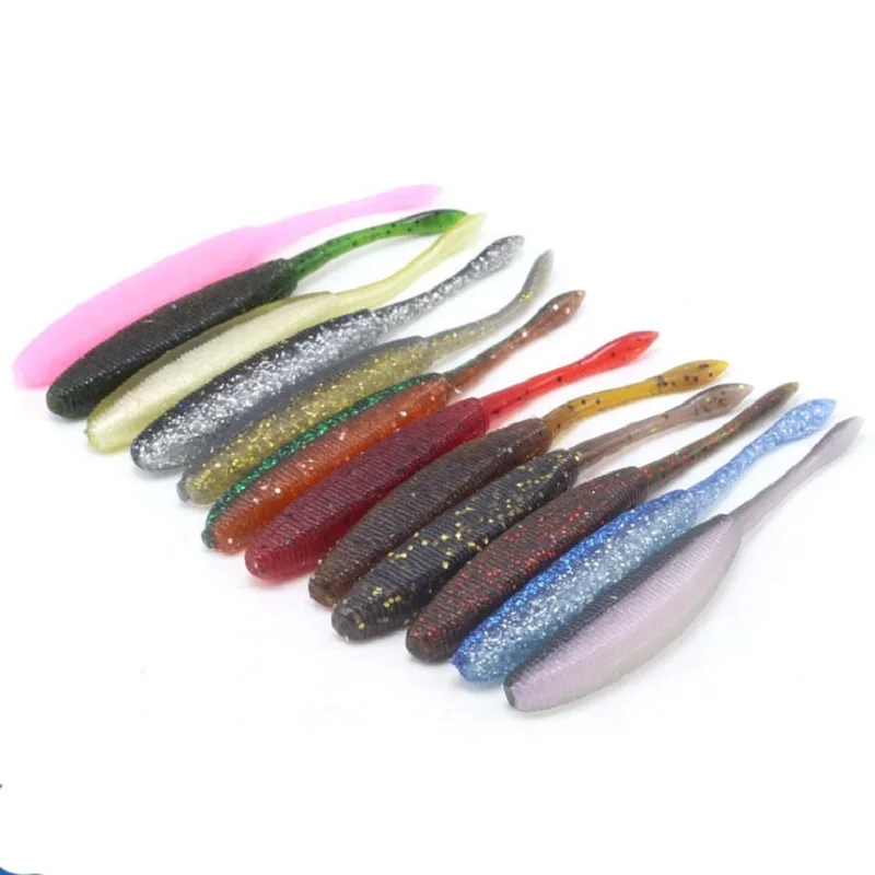 6/8pcs Fishing Soft Plastic Lure Needle Tail 5g 100mm Saltwater Silicone Soft Bait Shad Worm Bait Swimbaits Bass Trout