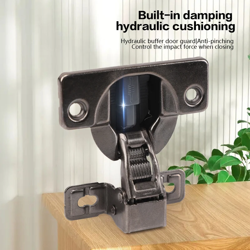 Concealed Ultra-Short Arm Damping Hinge Hydraulic Buffer Damping Hinge Narrow Side Panel Furniture Cabinet Door Frame Hinge