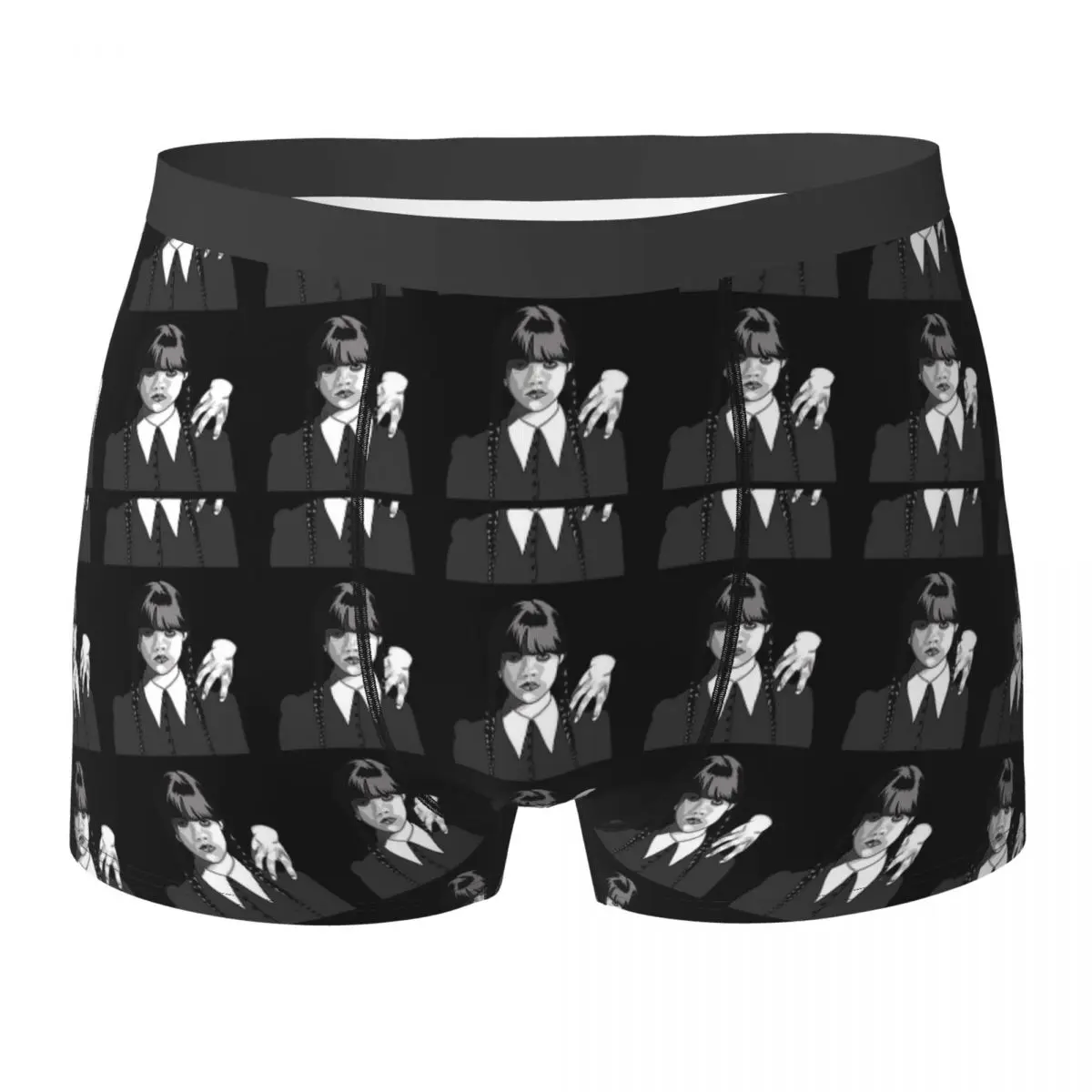 Boxer Underpants Shorts Wednesday Addams Thing TV Series Wednesday Panties Men's Soft Underwear for Homme Man Boyfriend Gift